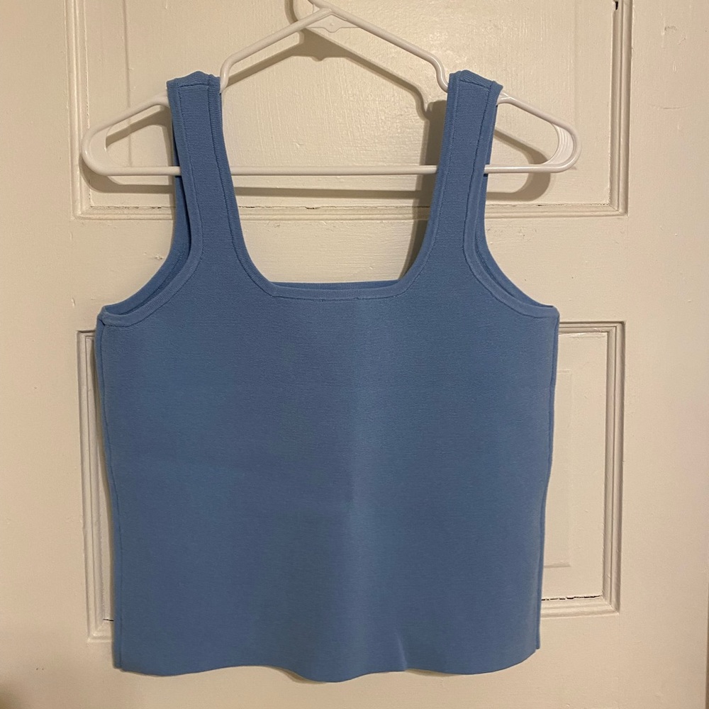 EXPRESS Stylish Square Neck CROP TOP Sweater Tank NWT; Size - Large - Picture 3 of 3